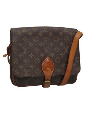 Authentic LOUIS VUITTON Monogram Cartouchiere GM Shoulder Bag M51252 LV